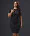 Band Sleeve Detailed Bodycon Black Dress