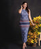 Blue Printed ITY body Hugging Maxi