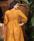 Saffron Front Buttoned Linen Dress