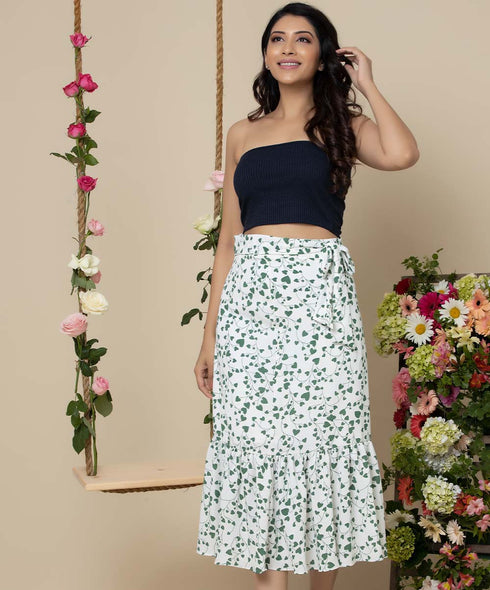 Printed Two Layer Skirt