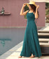 Spaghetti Strap Empire Waist Green Maxi