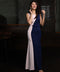 Two Tone Slight Vneck Bodycon Maxi