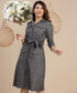 Chambray Long Sleeve Safari Dress
