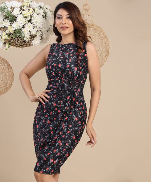 Floral Printed Bodycon Dress