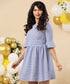 Mini Blue Gingham Loose Fitted Dress