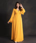 Mustard Flare Sleeve Vneck Maxi