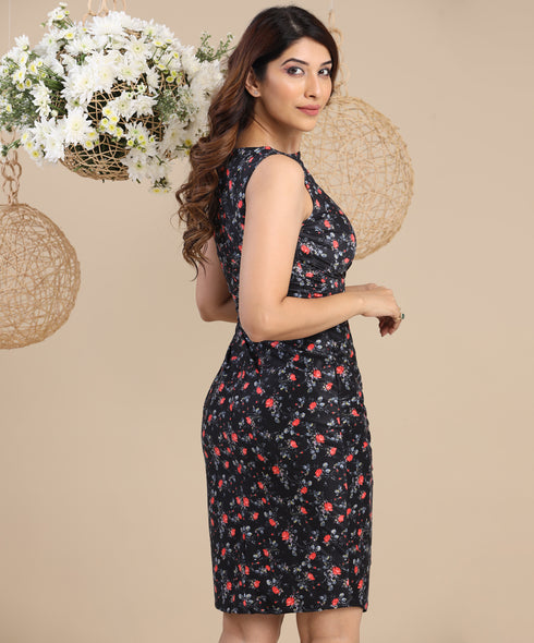 Floral Printed Bodycon Dress