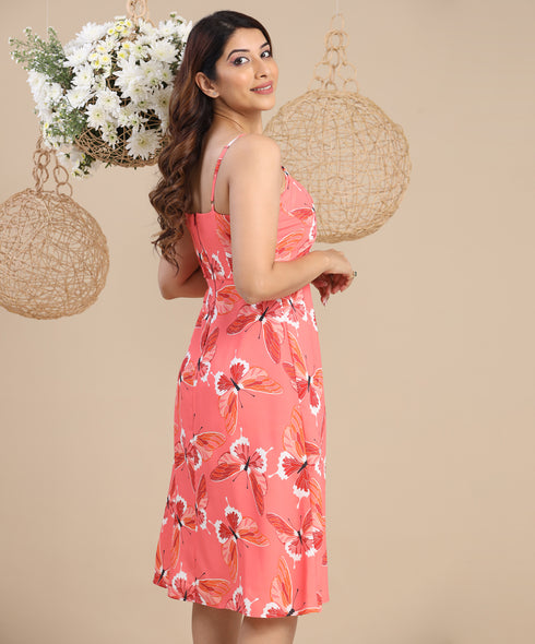 Reformation Printed High Slit Sundress