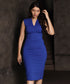 Sleeveless Front Deep Vcut Bodycon Dress