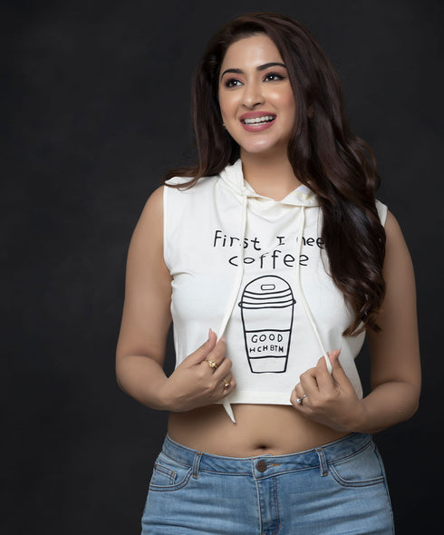 First I Need Coffee Sleeveless Hoodie