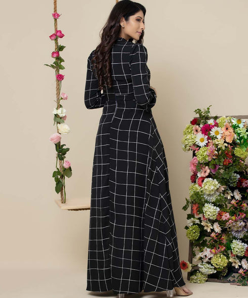 Elegant Black Long Sleeve Maxi
