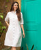 White Shirt Dress With Black Button