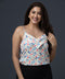 White Candy Floral Printed Cami Top