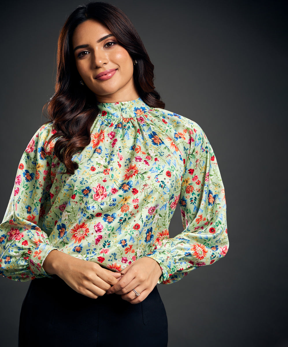 RAGLAN SLEEVE BLOUSE WITH CUFF WATCHFUL WINGS