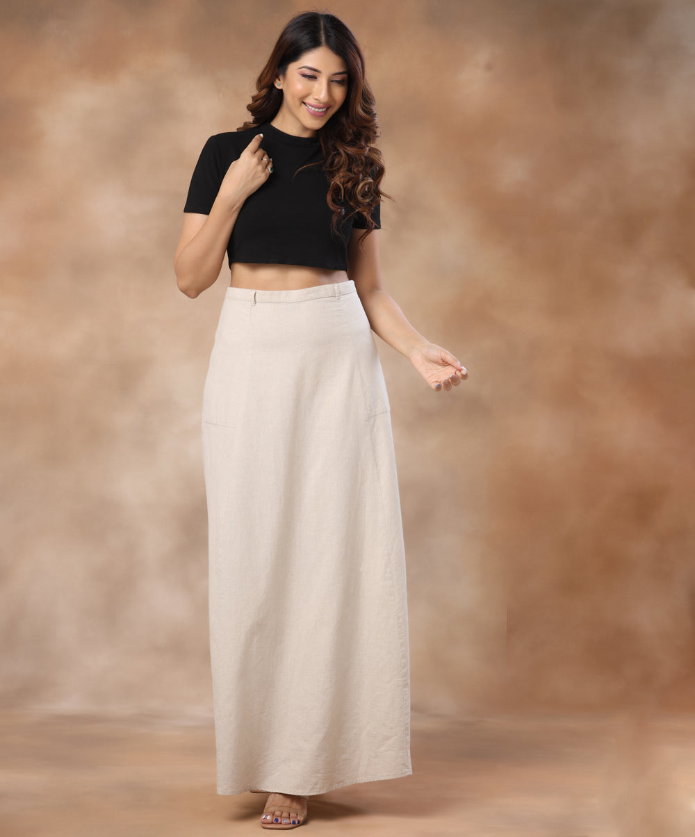 Long Mid Waist H-Line Regular Skirt – Zigzag