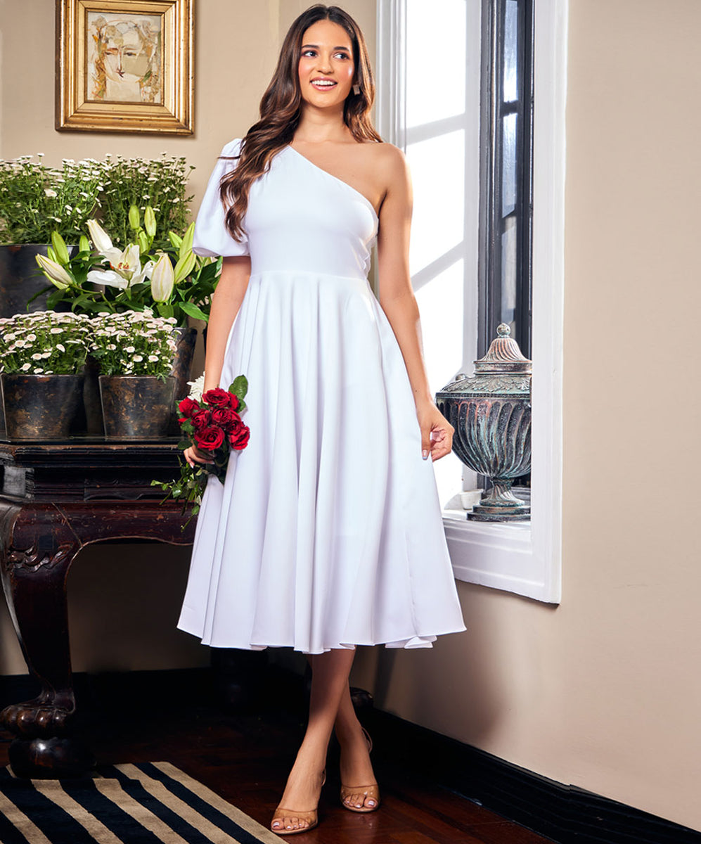 One Shoulder Zip Dress main image 0