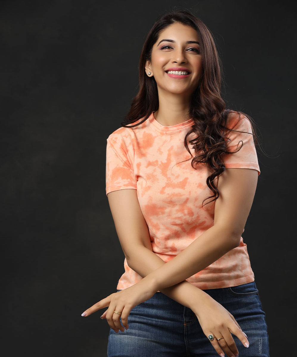 crumple tie dye shirt